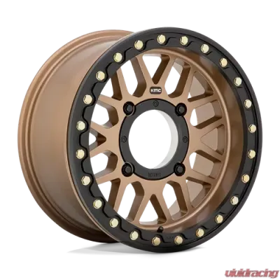 KMC Powersports KS235 Grenade Beadlock Wheel 15x7 4x110 +10mm Satin Bronze - KS23557040610