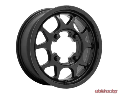 KMC Powersports KS136 Toro Wheel 15x6 4X137 38mm Satin Black - KS13656048738