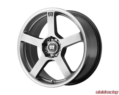 Motegi MR116 Wheel 16x7 5x5x100/5x114.3 +40mm Dark Silver Machined Flange - MR11667031440