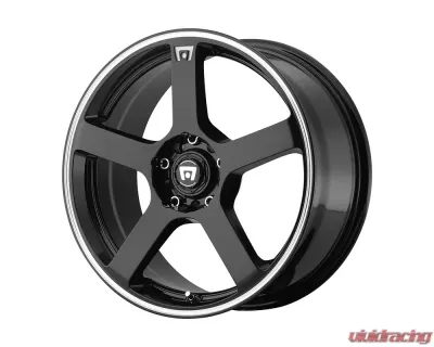 Motegi MR116 Wheel 18x8 5x5x108/5x114.3 +45mm Gloss Black Machined Flange - MR11688001345