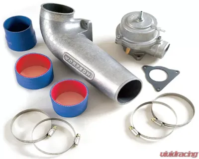 Vortech Polished Discharge Tube Assembly with Maxflow Race Bypass Valve Ford Mustang 5.0L 86-93 - 4FA212-068