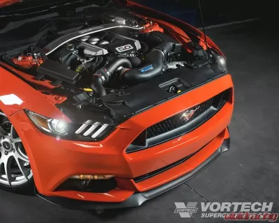 Vortech Black Supercharger System w/ V-3 Si & Air/Air Cooler Ford Mustang GT 5.0L 2015-2022 - 4FQ218-064L