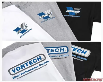 Vortech "When Performance Counts" Design White T-Shirt Large - 8043