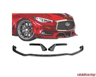 Stillen Front Splitter & Winglets Matte Black Infiniti Q60 2017+ - KB11232