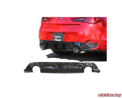 Stillen Rear Diffuser Matte Black Infiniti Q60 2017-2021 - KB11235MB