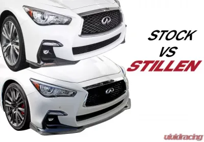 Stillen Urethane Front Splitter Matte Black Infiniti Q50 Sport 2018 - KB11240