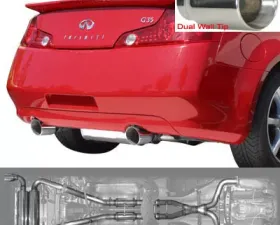 Stillen Catback Exhaust Dual Wall Tips Infiniti G35 Coupe 2003-2005