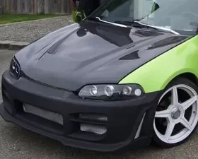 Advan Carbon Intruder Design Carbon Fiber Hood Honda Civic Coupe / Hatchback 1992-1995