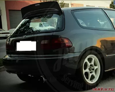 Advan Carbon BEE Yard Special Design Carbon Fiber Rear Roof Spoiler Honda Civic Hatchback 1992-1995 - BKHC92-AC215RWRBC