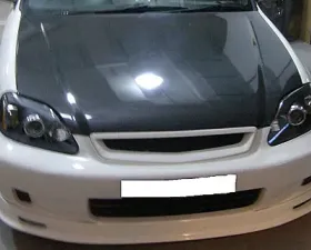 Advan Carbon OEM Style Carbon Fiber Hood Honda Civic 1999-2000