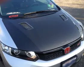 Advan Carbon M-Tech Design Carbon Fiber Hood Honda Civic Sedan 2012 ONLY