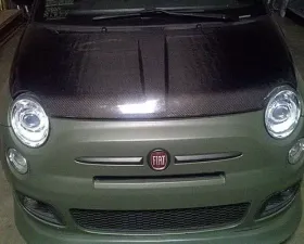 Advan Carbon OEM Style Carbon Fiber Hood Fiat 500 2011+