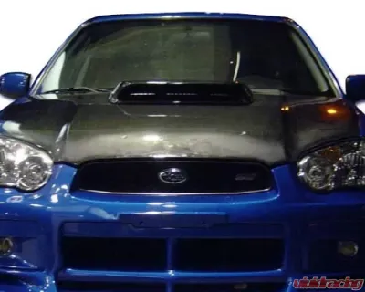 Advan Carbon STi Design Carbon Fiber Hood with Scoop Subaru WRX 2004-2005 - BKSI04-AC977HC