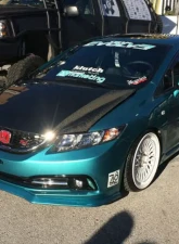Advan Carbon OEM Design Carbon Fiber Hood Honda Civic 4DR Sedan 2013-2015                                     - BKHC13-AC247HC - Image 3