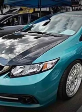 Advan Carbon OEM Design Carbon Fiber Hood Honda Civic 4DR Sedan 2013-2015                                     - BKHC13-AC247HC - Image 2
