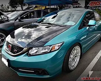 Advan Carbon OEM Design Carbon Fiber Hood Honda Civic 4DR Sedan 2013-2015 - BKHC13-AC247HC