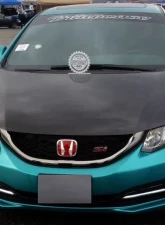 Advan Carbon OEM Design Carbon Fiber Hood Honda Civic 4DR Sedan 2013-2015                                     - BKHC13-AC247HC - Image 3