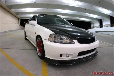 Seibon SP-Style Carbon Fiber Front Lip Spoiler Honda Civic 1999-2000 - FL9900HDCV-SP