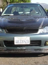 Seibon SP-Style Carbon Fiber Front Lip Spoiler Honda Civic 1999-2000                                     - FL9900HDCV-SP - Image 6