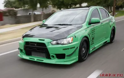 Seibon TS-Style Carbon Fiber Hood Mitsubishi Lancer Evolution | Ralliart 2008-2015 - HD0809MITEVOX-TS