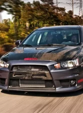 Seibon Carbon Fiber Front Grille w/out Emblem Mitsubishi Lancer Evolution 2008-2015                                     - FG0809MITEVOX-S - Image 3