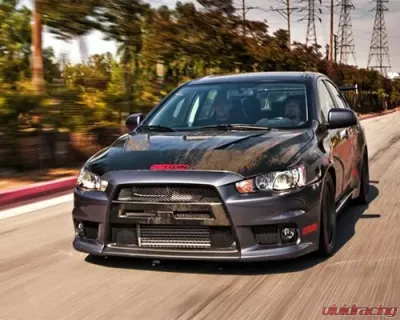 Seibon Carbon Fiber Front Grille w/out Emblem Mitsubishi Lancer Evolution 2008-2015 - FG0809MITEVOX-S