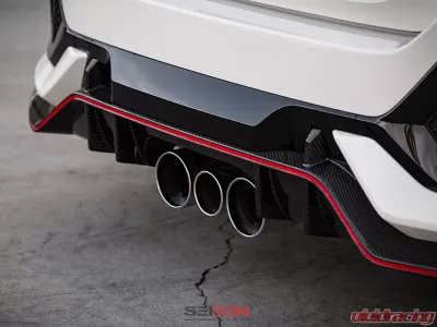 Seibon OEM-Style Carbon Fiber Rear Lip Spoiler Honda Civic Type-R 2017-2021 - RL17HDCVR-OE