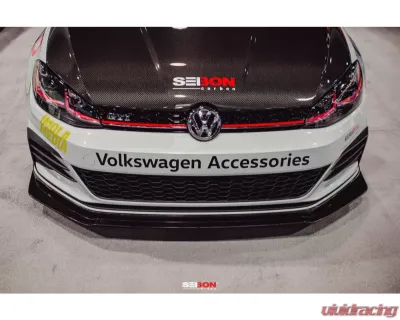 Seibon MB-Style Carbon Fiber Front Lip Spoiler Volkswagen Golf 2018-2021 - FL18VWG7-MB