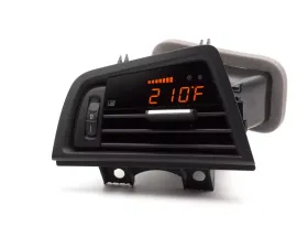 P3 V3 OBD2 - BMW F1X Gauge 2010-2017 LHD, Orange Bars / Orange Digits, Pre-Installed in OEM Vent Black Slats