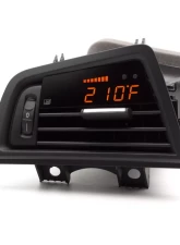 P3 V3 OBD2 - BMW F1X Gauge 2010-2017 LHD, Orange Bars / Orange Digits, Pre-Installed in OEM Vent Black Slats                                     - L3P3BF1X+VB - Image 2