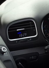 P3 V3 OBD2 - VW MK6 Gauge 2009-2014 RHD, R Models, Blue Bars | White Digits, Pre-Installed in OEM Vent                                     - R3P3VGR6+V - Image 2