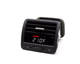 P3 V3 OBD2 - VW MK5 Gauge 2007-2009 LHD, Golf/GTI/Jetta, Red Bars | White Digits, Pre-Installed in OEM Vent
