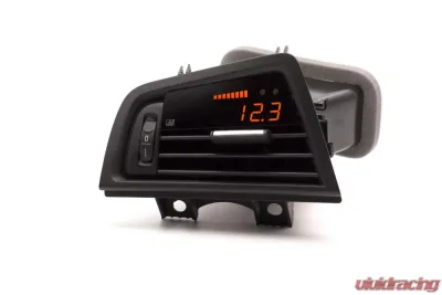 P3 Analog Gauge - BMW F1X 2011-2017 LHD, Orange Bars / Orange Digits, Pre-Installed in OEM Vent Black Slats - LAP3BF1X+VB
