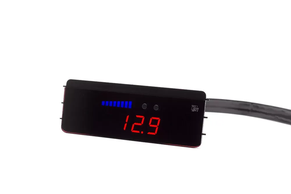 P3 Analog Gauge - VW Mk4 1997-2004 RHD, Blue Bars / Red Digits - RAP3VGR4