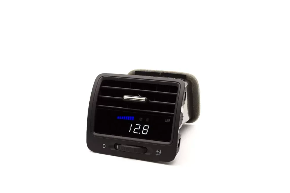 P3 Analog Gauge - VW MK5 2005-2009 RHD, Blue Bars | White Digits, Pre-Installed in OEM Vent - RAP3VGR5+V