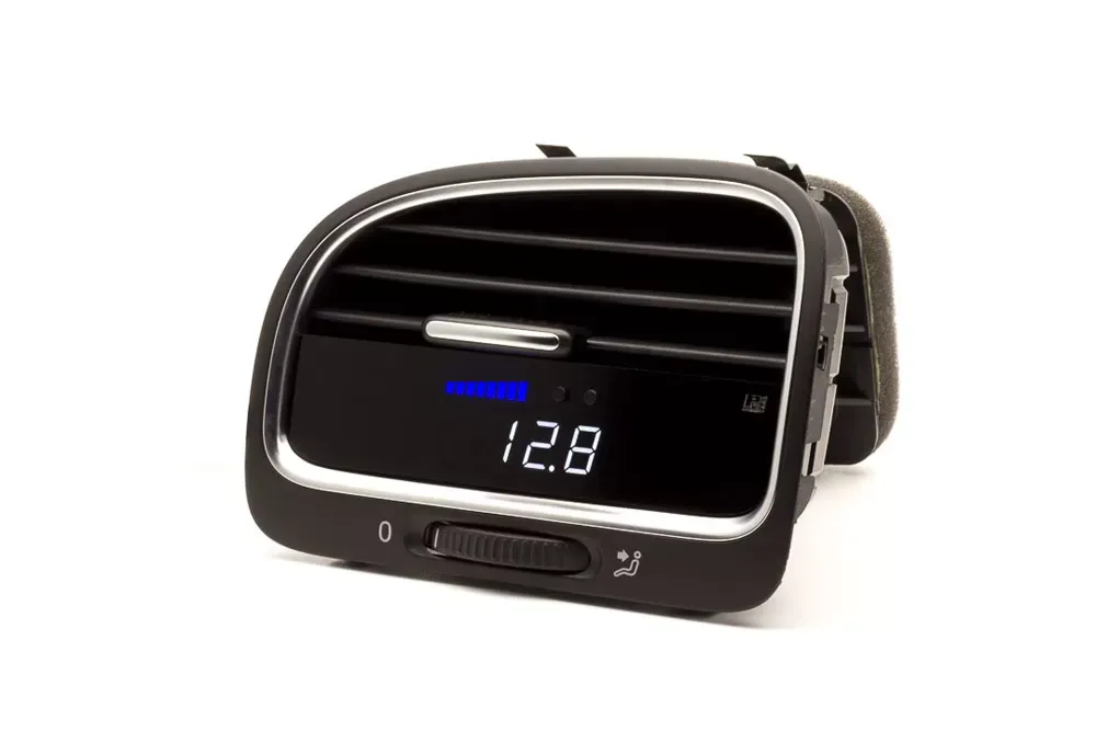 P3 Analog Gauge - VW MK6 2009-2013 LHD, Blue Bars | White Digits, Pre-Installed in OEM Vent - LAP3VGR6+V