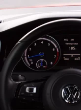 P3 Analog Gauge - VW MK7 2014-2019 LHD, Blue Bars | White Digits, Pre-Installed in OEM Vent                                     - LAP3VGR7+V - Image 2
