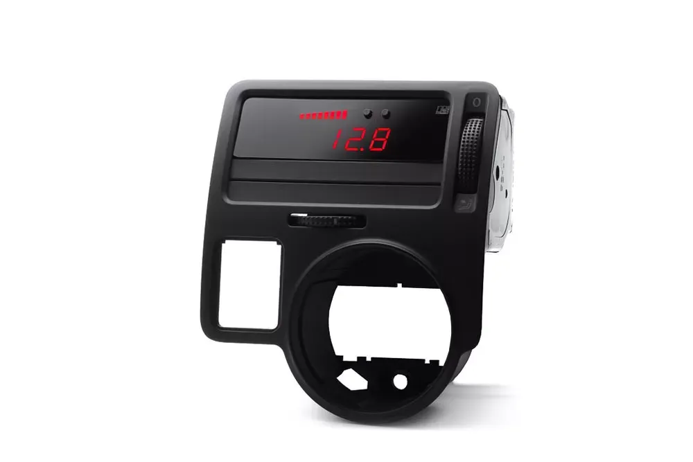 P3 Analog Gauge - VW Mk4 1997-2004 LHD, Red Bars / Red Digits, Pre-Installed in OEM Vent - LAP3VGT4+V