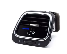 P3 Analog Gauge - VW EOS/Scirocco 2009-2018 LHD, Blue Bars | White Digits, Pre-Installed in OEM Vent Silver Trim