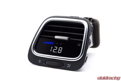 P3 Analog Gauge - VW EOS/Scirocco 2009-2018 LHD, Blue Bars | White Digits, Pre-Installed in OEM Vent Silver Trim - LAP3VSR3+V