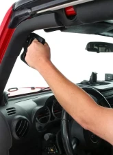 Jeep JK Grab Handles Front Aluminum 2007-2018 Jeep Wrangler 2DR/4DR Pair Black Smittybilt                                     - 76931 - Image 4