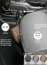 Smittybilt Black/Charcoal Gen2 Neoprene Seat Cover Set Jeep Wrangler JL 4-Door 18-20                                     - 577122 - Image 7