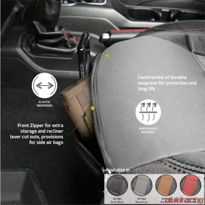 Smittybilt Black/Charcoal Gen2 Neoprene Seat Cover Set Jeep Wrangler JL 4-Door 18-20 - 577122