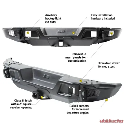 Smittybilt Stryker Rear Bumper Jeep Wrangler JK 07-18 - 76732