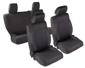 Smittybilt Neoprene Seat Cover 13-18 Wrangler JK 4 DR Set Front/Rear Black Smittybilt