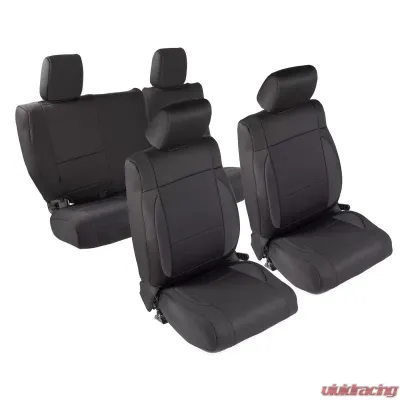 Smittybilt Neoprene Seat Cover 08-12 Wrangler JK 4 DR Set Front/Rear Black Smittybilt - 471701