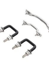 Smittybilt Windshield Tie Down Kit 55-95 Wrangler YJ/CJ Stainless Steel Smittybilt                                     - 7411 - Image 2