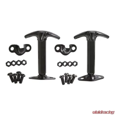 Hood Catch Kit 55-95 Wrangler YJ/CJ Black Smittybilt - 7601