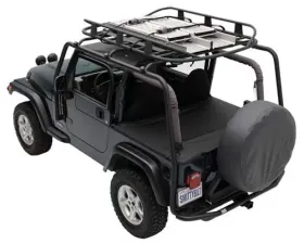 SRC Roof Rack 97-06 Wrangler TJ 300 Lb Rating Black Textured Smittybilt