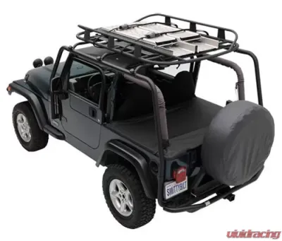 SRC Roof Rack 97-06 Wrangler TJ 300 Lb Rating Black Textured Smittybilt - 76713